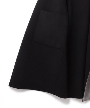 JOSEPH ダブルフェイスカラーブロック　ラップコート Black/grey