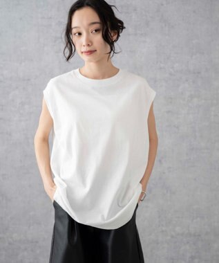 WEGO 【5色3サイズ展開/ユニセックス着用ITEM/洗える/綿100%】スリーブレスコットンT ホワイト