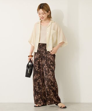 AMERICAN HOLIC イージーケア柄パンツ Brown