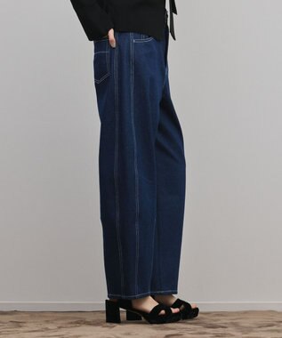 GRACE CONTINENTAL サイド切替バレルパンツ インディゴ