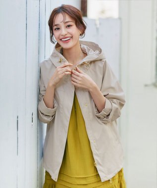 Tiaclasse 【テフロン加工・撥水・花粉ガード】マウンテンパーカー グレージュ