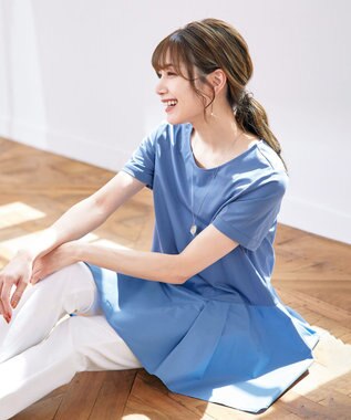 Tiaclasse L 【洗える】イレギュラーヘムチュニックブラウス