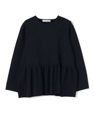UNFILO BEAUTY FORM KNIT ペプラムセットアップ ネイビー