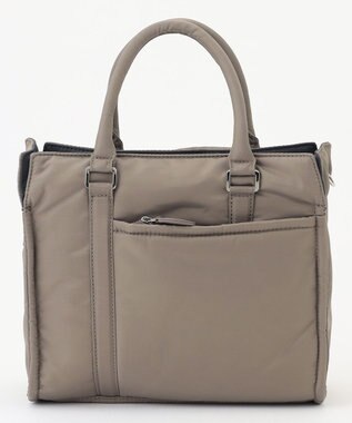 Y'SACCS ツイルナイロン　スクエアトート　Sサイズ グレージュ【web限定カラー】