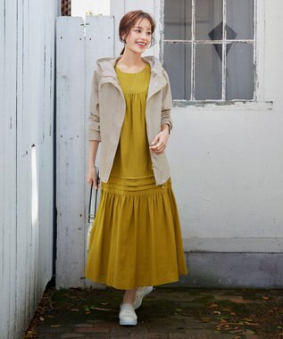 Tiaclasse 【テフロン加工・撥水・花粉ガード】マウンテンパーカー グレージュ