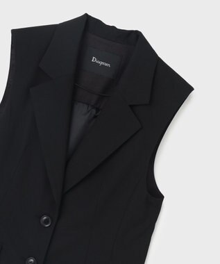 GRACE CONTINENTAL バックチュールジレ ブラック