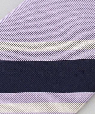 GOTAIRIKU 【日本製】西陣ネクタイ_レジメンタルストライプ柄 パープル系1