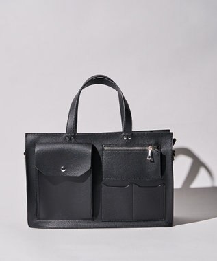 AMERICAN HOLIC マルチポケットスクエアＡ４ショルダートートバック Black