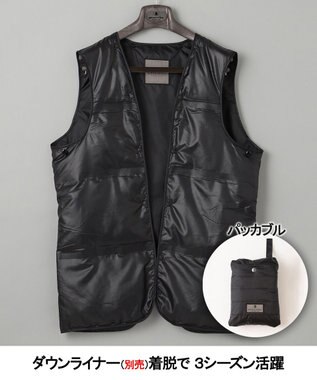 GOTAIRIKU ダウンライナー装着可【仕事で着用可】メランジシャンブレー スプリングブルゾン(26年モデル) ライトグレー系