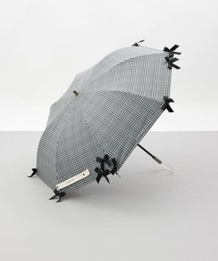 AURORA 【 JILL STUART（ジル スチュアート）】・WEB限定・　リボン付き晴雨兼用パラソル(折りたたみ)