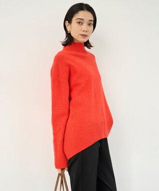 UNFILO カシミヤブレンド ハイネックニット オレンジ