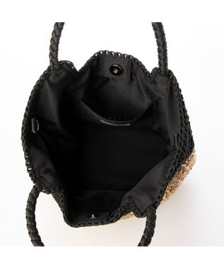 UNBILLION カシュカシュ cachecache / 切り替え編みクロッシェ2wayミニトート ブラック