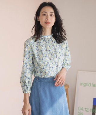 J.PRESS LADIES 【洗える】5ozバージラコンパクト スカート ダルブルー系