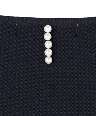 UNFILO BEAUTY FORM KNIT ペプラムセットアップ ネイビー