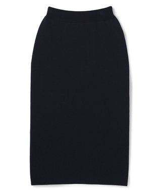 UNFILO BEAUTY FORM KNIT ペプラムセットアップ ネイビー