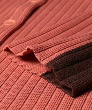 Paul Smith バイカラー スリット カーディガン ピンク