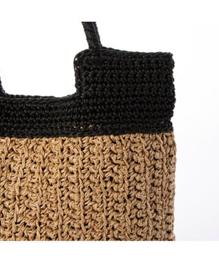 UNBILLION カシュカシュ cachecache / 切り替え編みクロッシェ2wayミニトート ブラック