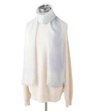 MOONBAT FURLA(フルラ) レーヨンラメブロックチェックストール／40×170cm ミントグリーン