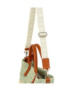 IBIZA ラフィア　2WAYバッグ エメラルドグリーン