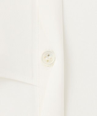 ICB 【速乾・洗える】BackSatinAmunzen ラッフルデザインブラウス オフホワイト系