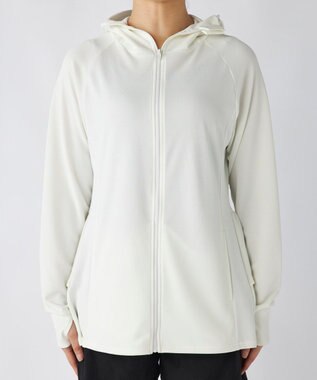 OP／FILA 【ocean pacific】フェイスガード付き バックフリル ラッシュガードパーカー オフホワイト