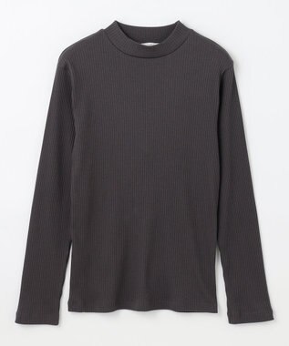 ANY テレコハイネックロングスリーブＴシャツ チャコール