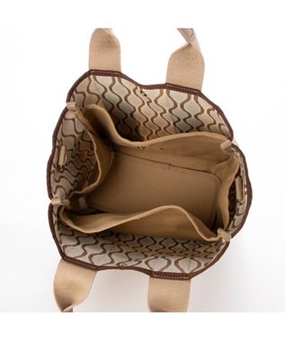 UNBILLION カシュカシュ cachecache / 柄アソートジャガード2wayトートバッグ ベージュ