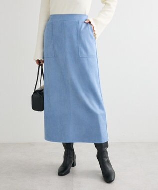 Green Parks なめらかタッチスウェード調Ｉラインスカート