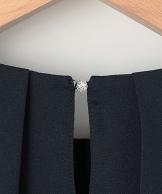 組曲 L 【WEB限定】ジョーゼットシフォン パフスリーブブラウス ネイビー系