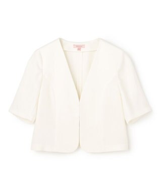 TOCCA 【松木育未さん着用】BRIGHT BREEZE 半袖ショートジャケット アイボリー系