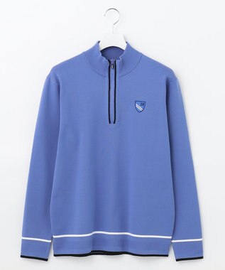 23区GOLF 【MEN】ハーフジップ ニットソー サックスブルー系