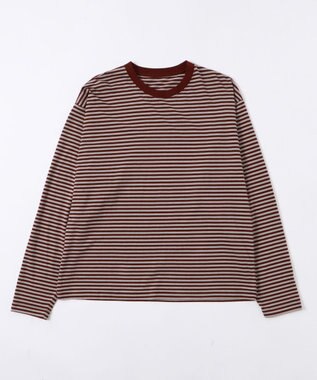 WEGO ワイドスリーブボーダーT（長袖） レッドボーダー