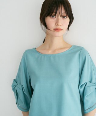 YECCA VECCA ハシゴレースタックスリーブブラウス Green