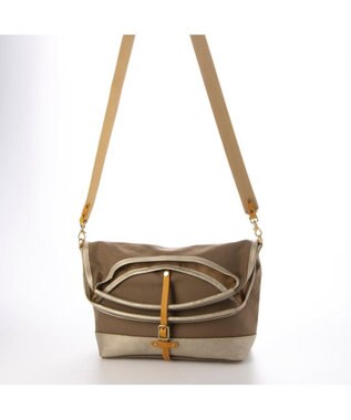 UNBILLION ペルケ perche / 姫路レザー×パラフィンキャンバス2wayトートS ベージュ