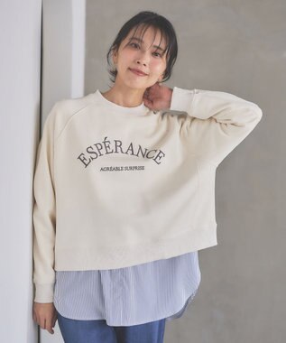 ANY 【洗濯機可】裏毛ロゴスウェット エクリュ