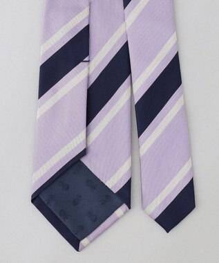 GOTAIRIKU 【日本製】西陣ネクタイ_レジメンタルストライプ柄 パープル系1