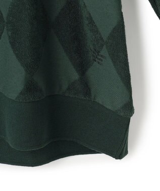 J.PRESS MEN アーガイルワントーンリンクス ロングスリーブ Tシャツ グリーン系