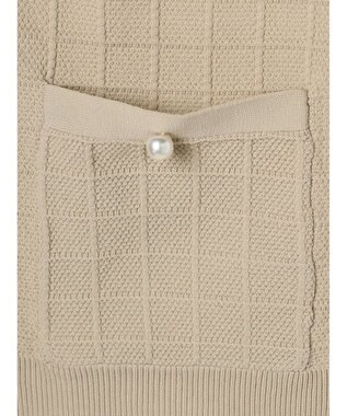 earth music&ecology パールボタンスポンディッシュベスト Beige