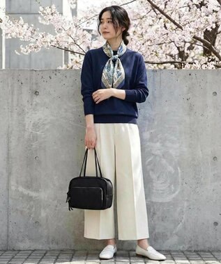 FOLNA RD ソフトレザーフロントポケットボストンバッグ ブラック