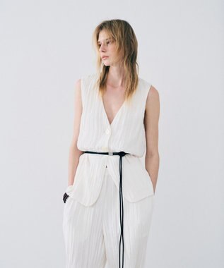 uncrave マシーンプリーツ ジレ オフ