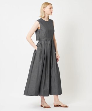 BEIGE， 【S-size】POMEGRANATE / フレアワンピース Chambray Black