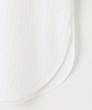 J.PRESS LADIES S 【洗える】ドビーストレッチ バンドカラー ブラウス ホワイト系