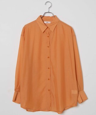 WEGO ボリュームスリーブシアーシャツ オレンジ