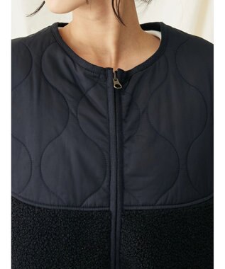 CRAFT STANDARD BOUTIQUE キルティングボア切替ベスト Dark Navy