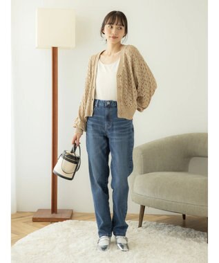 earth music&ecology テーパードデニムパンツ Light Indigo