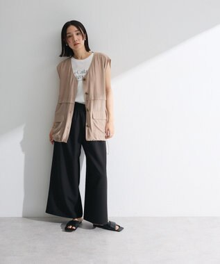 Green Parks ノースリーブフェミニンロゴプルオーバー Off White