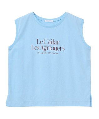 Green Parks ノースリーブフェミニンロゴプルオーバー Blue