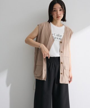 Green Parks ノースリーブフェミニンロゴプルオーバー Off White