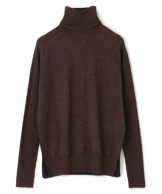 BEIGE， 【CLUEL 10月号掲載・S-size】LA MONNAIE / タートルニット Brown×Navy