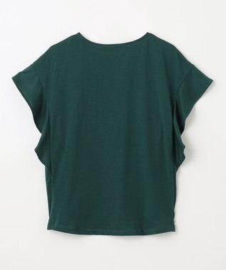 ANY 【接触冷感/UVケア/シワになりにくい】フレアスリーブ TブラウスⅡ グリーン